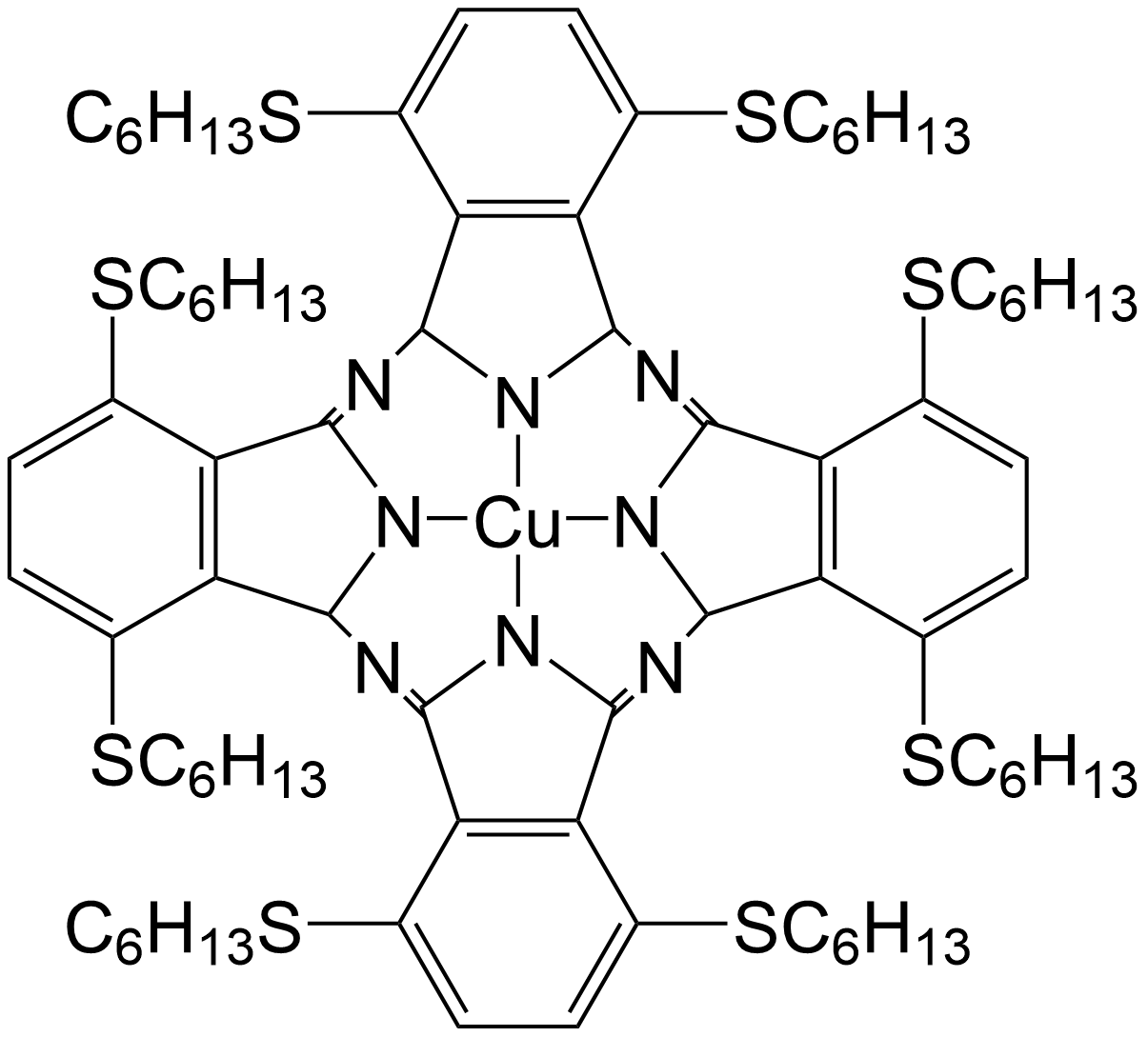 Oct(hexylthio)CuPc/